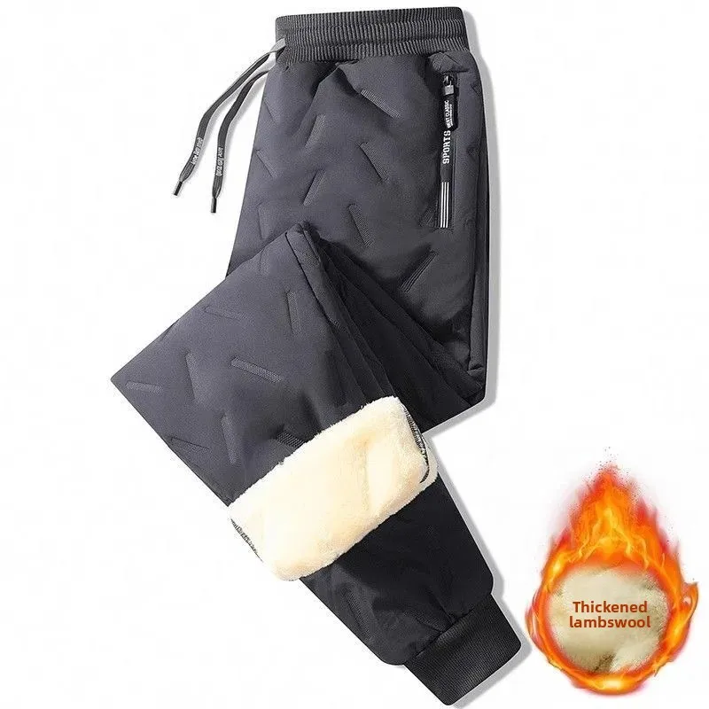 Gray ankle-tied pants [lambswool]]