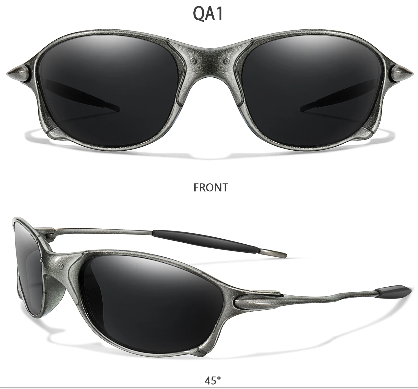 Description Picture 6 of item3 Pairs Men Women Fishing Sunglasses Metal Shades Frame with UV Protection for Outdoor Sports, Cycling Running, Hiking, Driving