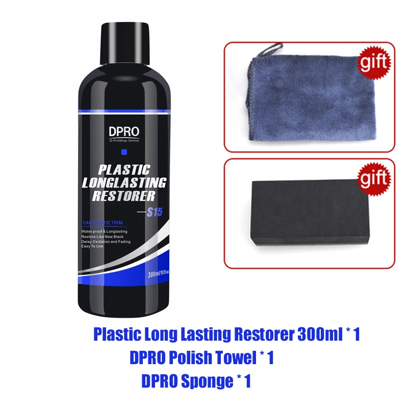 Plastic Restore Revitalizer Clean Restore Gloss Black Shine Plastic  Renovator Longlasting Plastic Coating Car Accessories
