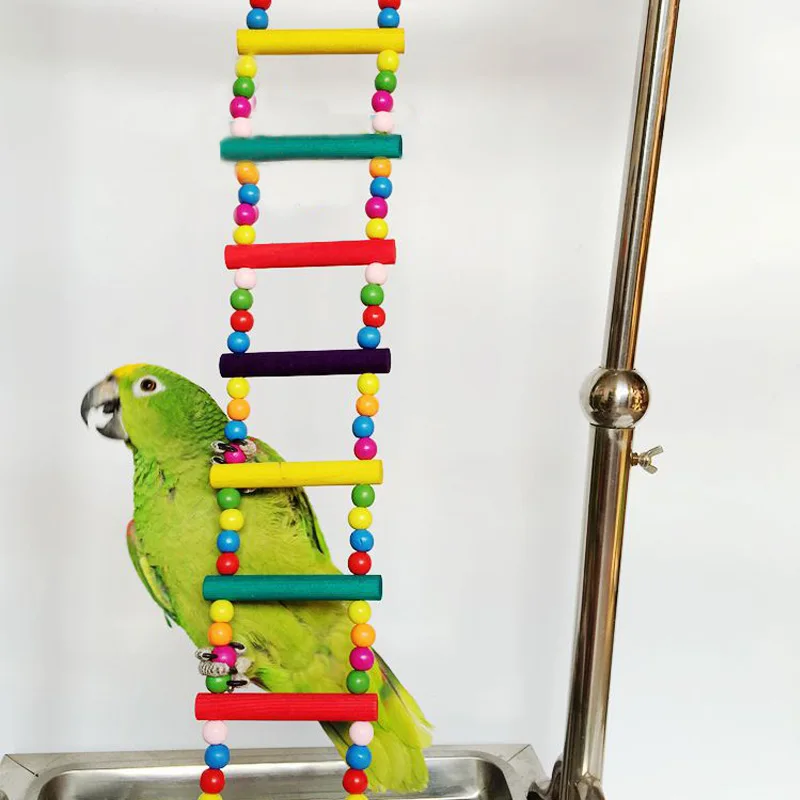 Bird Parrot Toys Colorful Hanging Cage Climbing Ladders