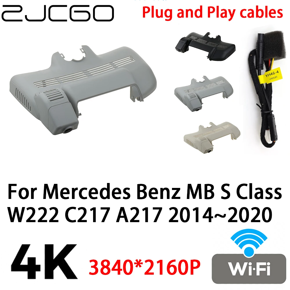 

ZJCGO 4K 2160P Автомобильный видеорегистратор, подключи и работай для Mercedes Benz MB S Class W222 C217 A217 2014 ~ 2020