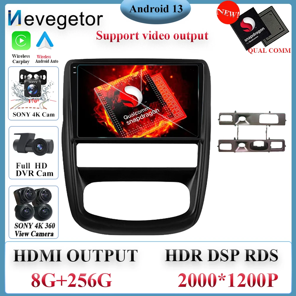 

AndroidQualcomm For Renault Duster 1 2010 - 2014 For Nissan Terrano 2014 - 2020 Car Radio Multimedia Video Player Navigation GPS