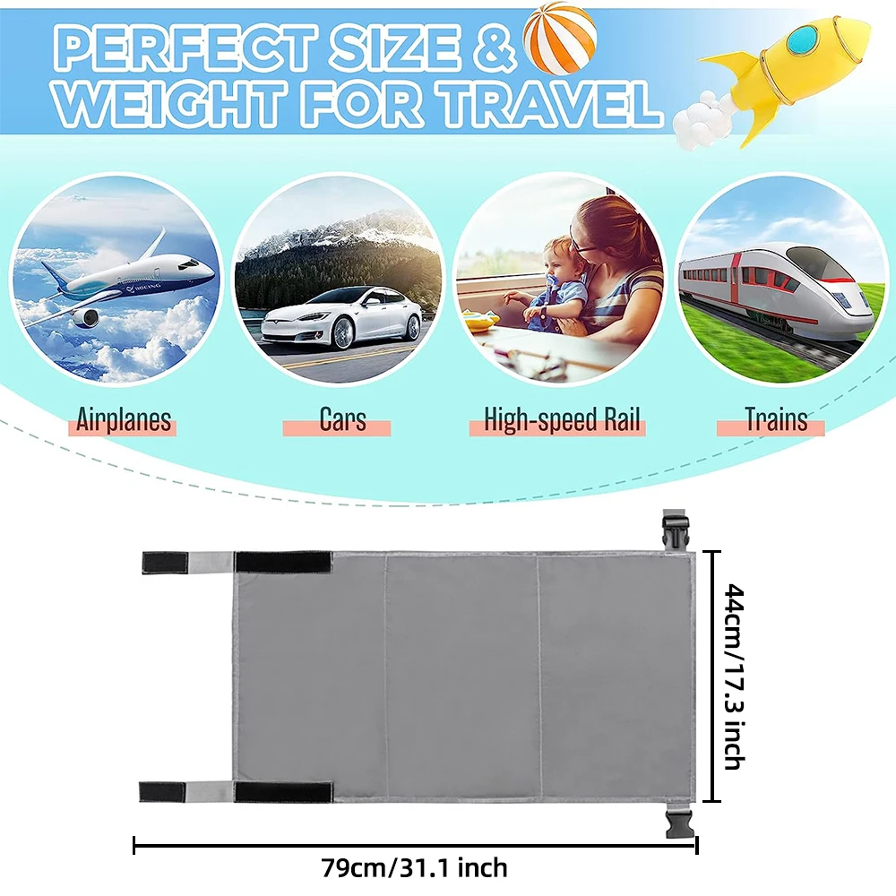 Airplane Foot Rest Kids Travel Airplane Bed Baby Pedals Bed Portable Travel Foot Rest Hammock Kids Airplane Seat Extender Leg Rest For