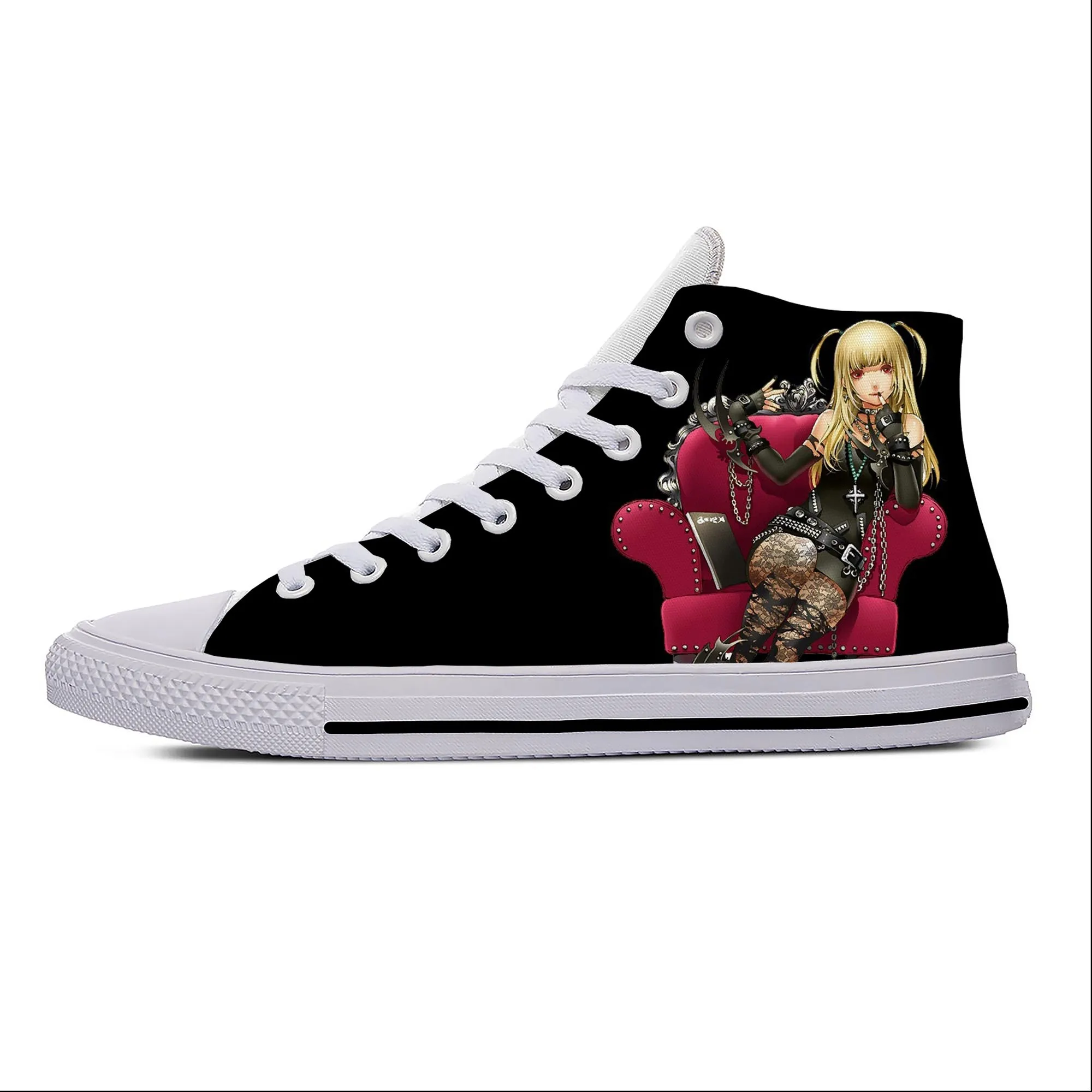 

Anime Cartoon Manga Death Note Amane Misa Fashion Casual Cloth Shoes High Top Lightweight Breathable 3D Print Men Women Sneakers