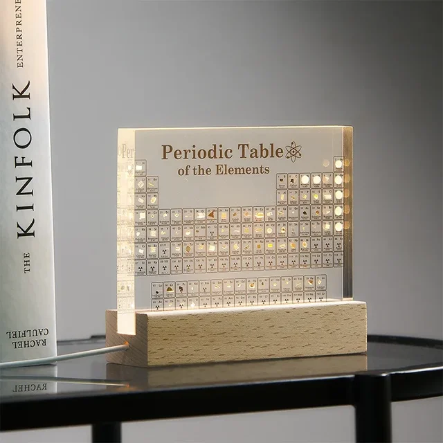 Acrylic Elements Periodic Table Mendeleev Safe Periodic Table Figurine Display Science Ornament Room Decoration Desk Accessories 2