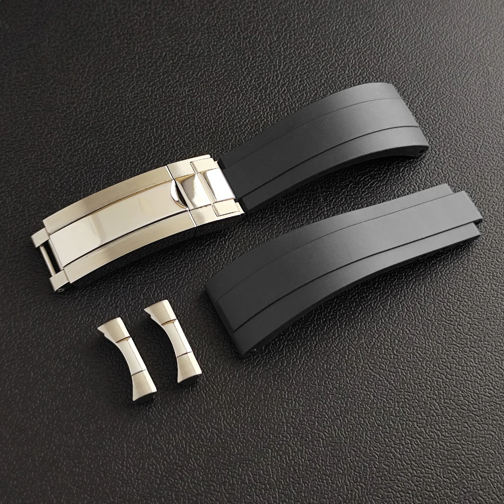Gold and Silver Stainless Steel Watch Case with Sapphire Crystal Glass and 20mm Strap in Elegant Box