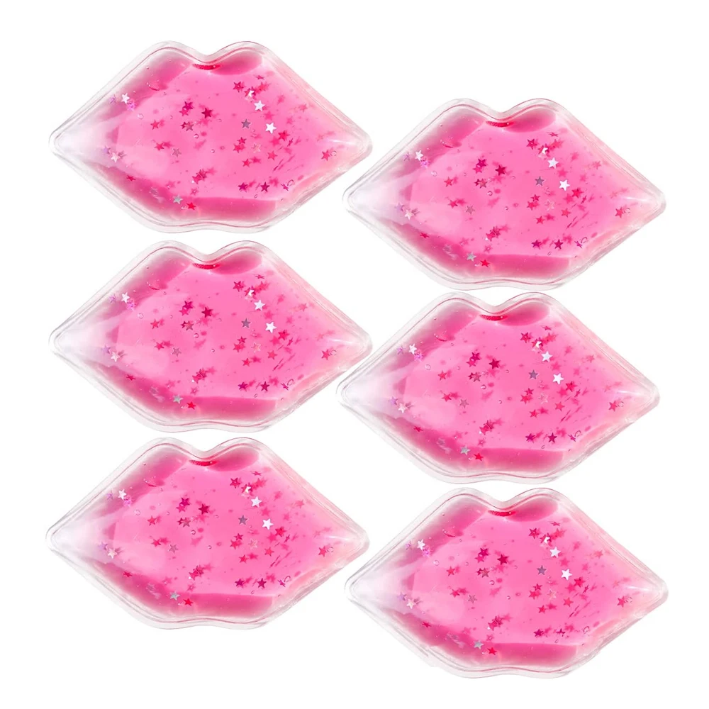 6 Packs Lip Gel Eis Packs Flexible Mehrweg Cooling Pad Kalte Kompresse