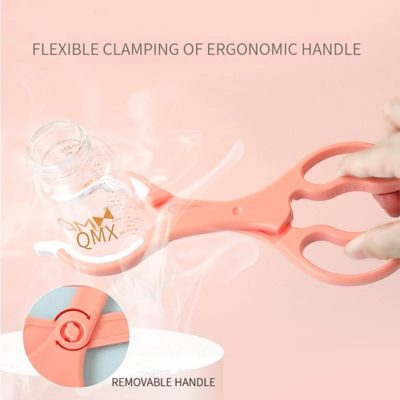 Anti-scald Nursing Bottle Holder Rack Clip Anti-slip Baby Feeding Bottle Feeder Clips Clamp for High-temperature Sterilization