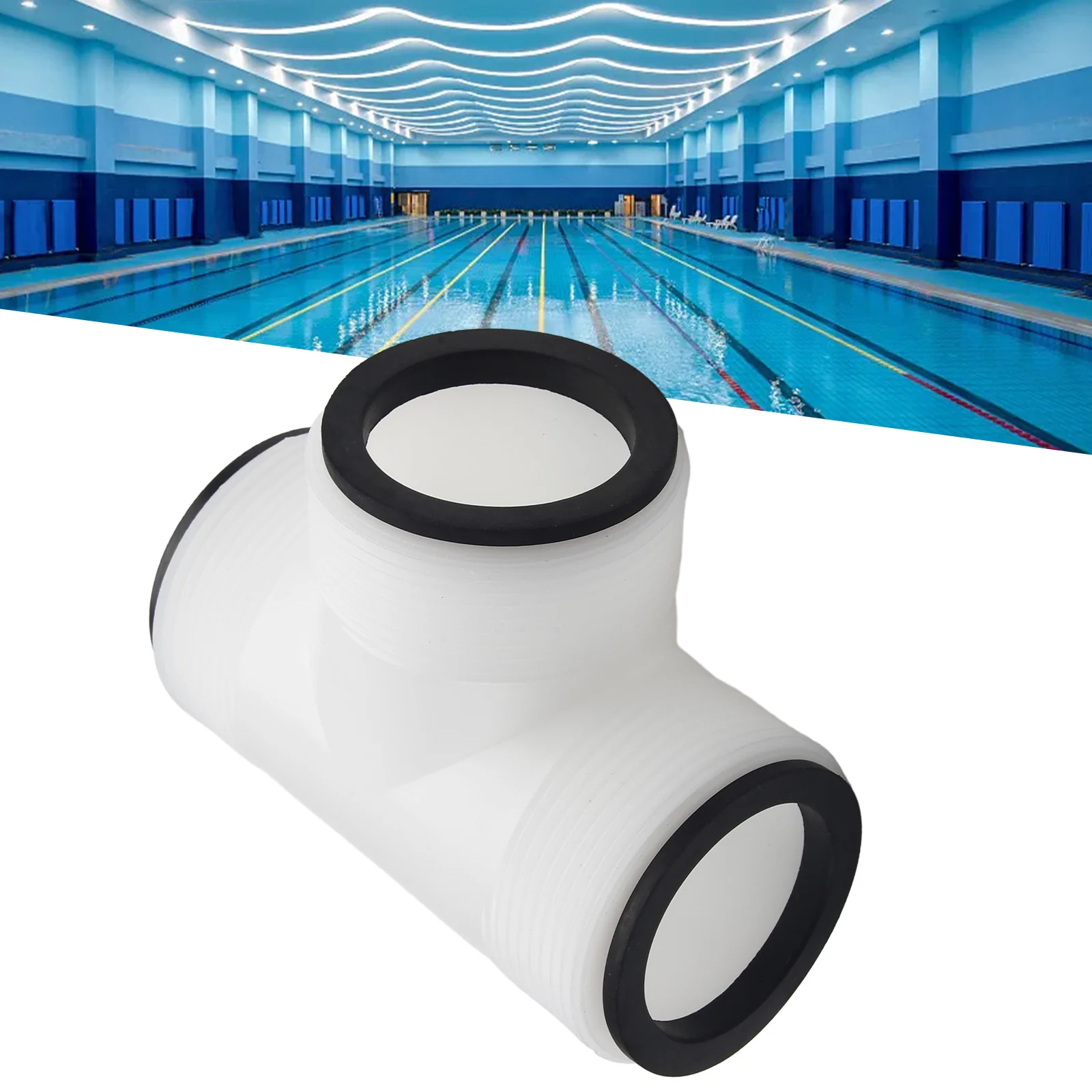 

1pc T-fitting Hose Connector+3pcs L Ring Gaskets Pool Pump Hose Tee T-Joint Connector For Intex 1.5 Inch Pool Pump Hose Hot Sale