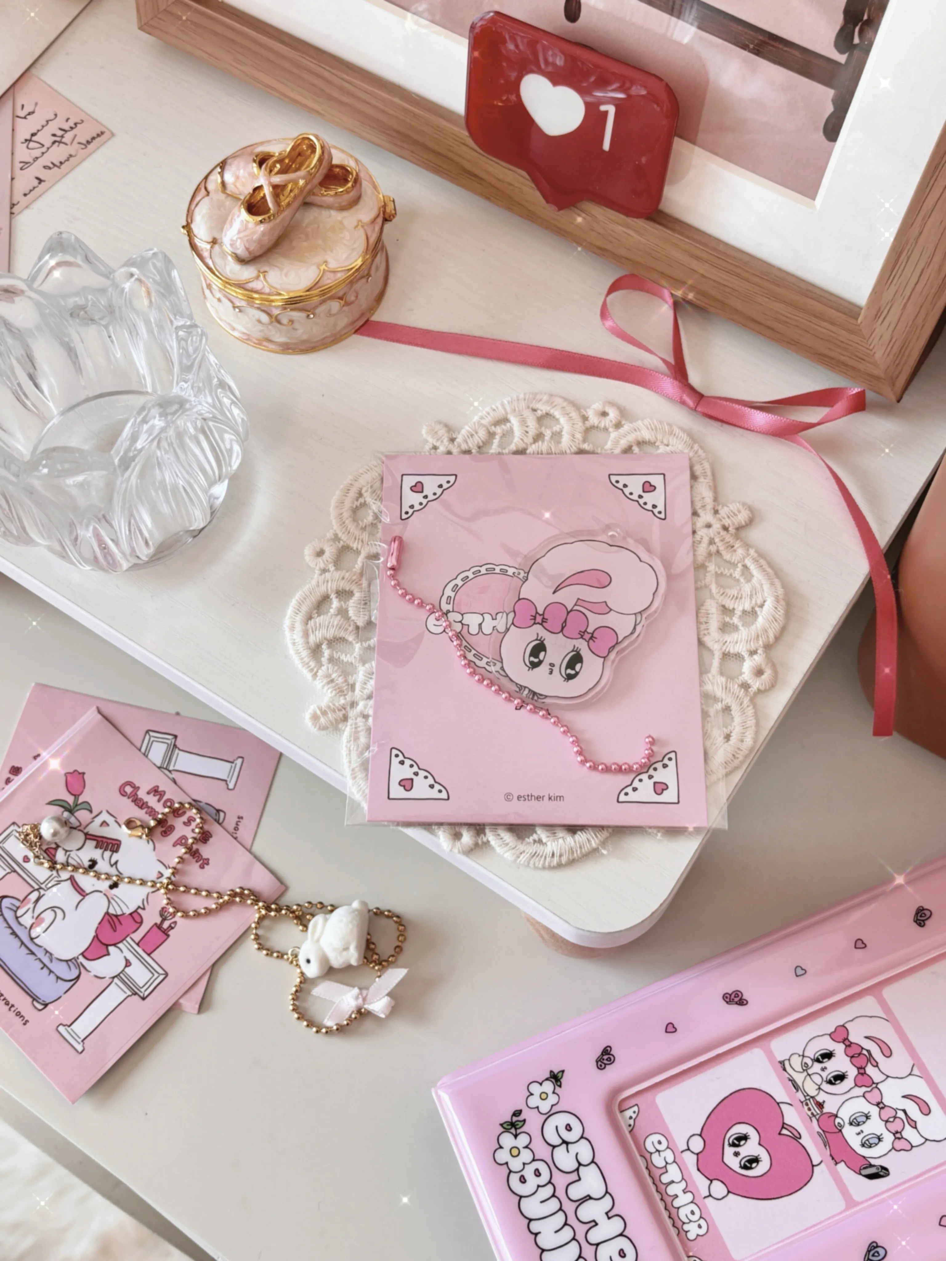 Cute Pink Photocard Holder Card Collect Book life 4 cuts