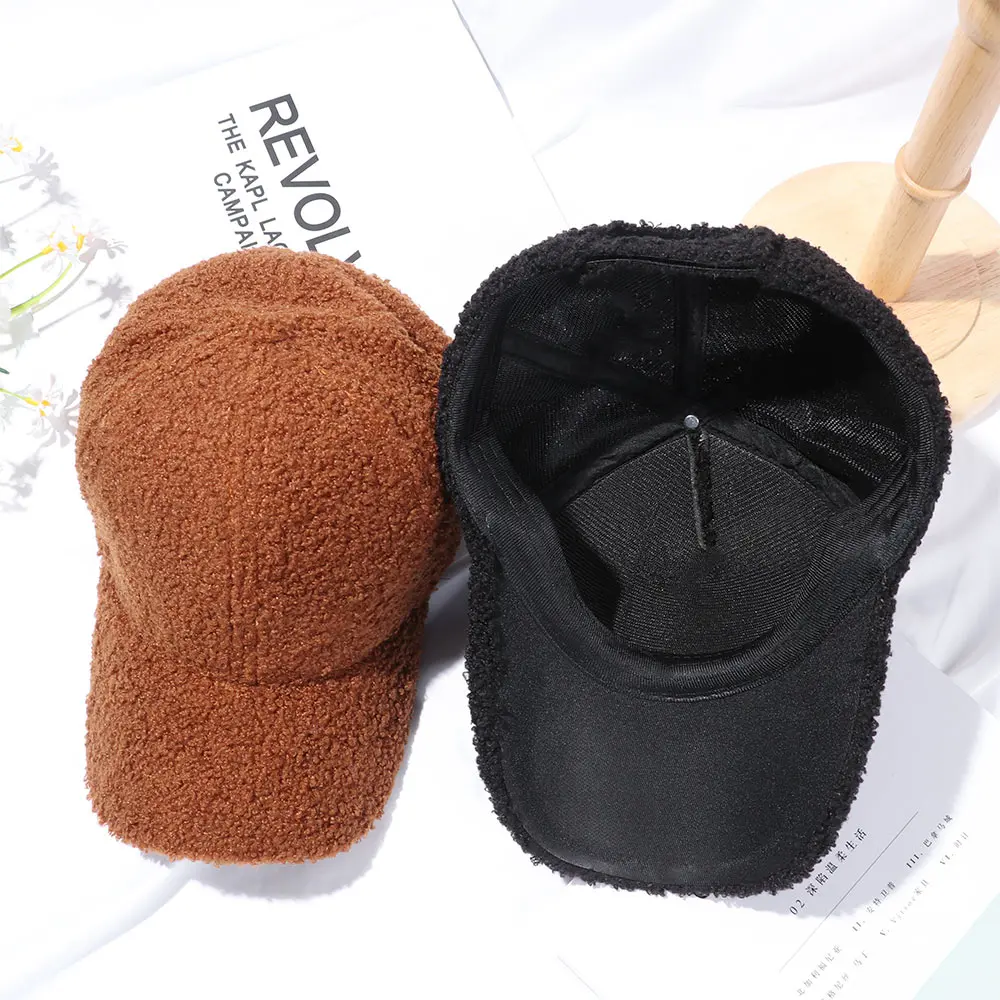 Casual Thicken Warm Sports Peaked Hat Wool Hip Hop Cap Baseball Cap