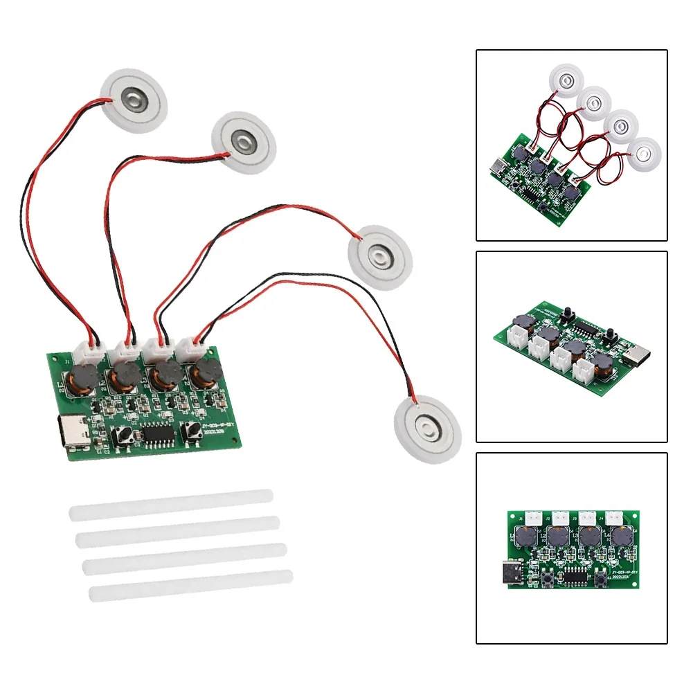 

1.5-2W USB Mini Humidifier DIY Kits Ultrasonic Mist Maker And Driver Circuit Board Film Atomizer Plate Accessories DC3-12V