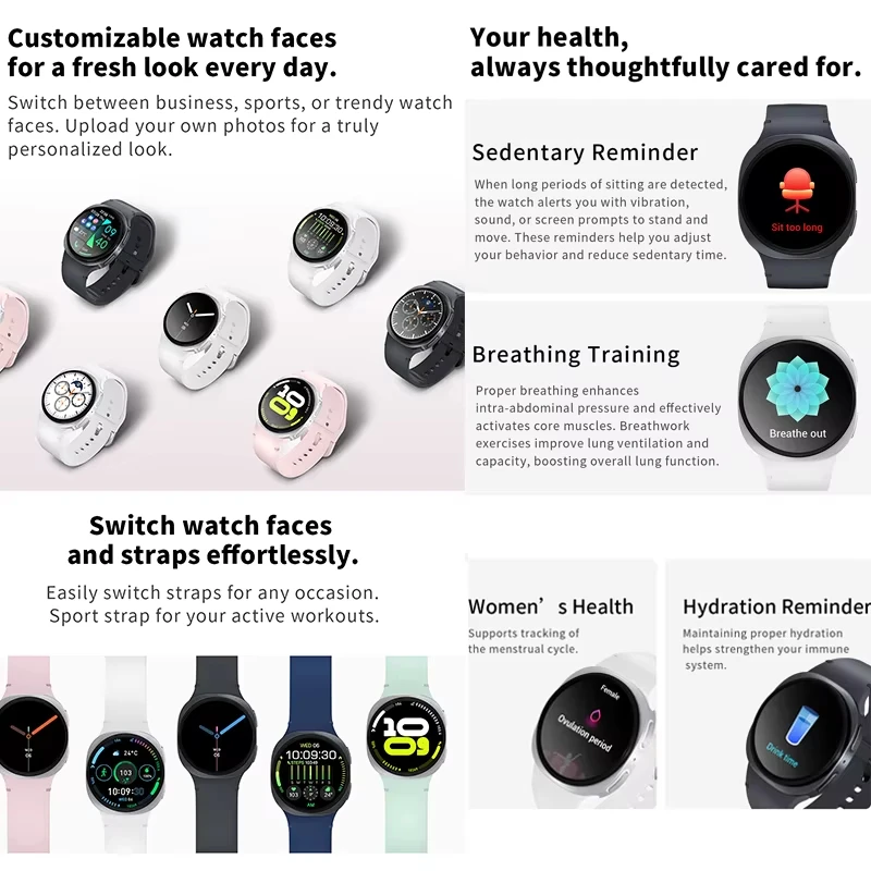 2026 New classic 8 Women SmartWatch GPS Track Sport Heart Rate Bluetooth Call IP68 Waterproof Men Smart watch For Women Men Gift 2
