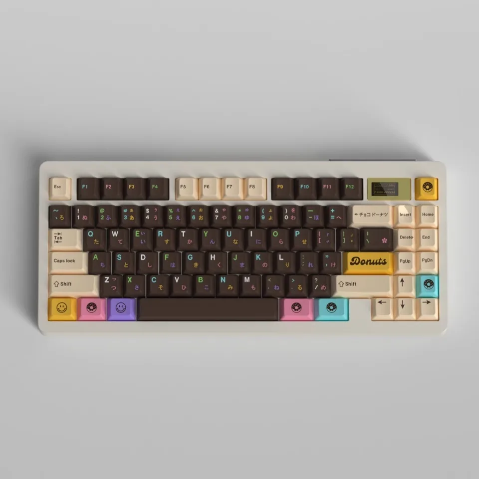 conjunto completo, perfil cereja, PBT, tintura-sublimação, teclado mecânico, 153 chaves