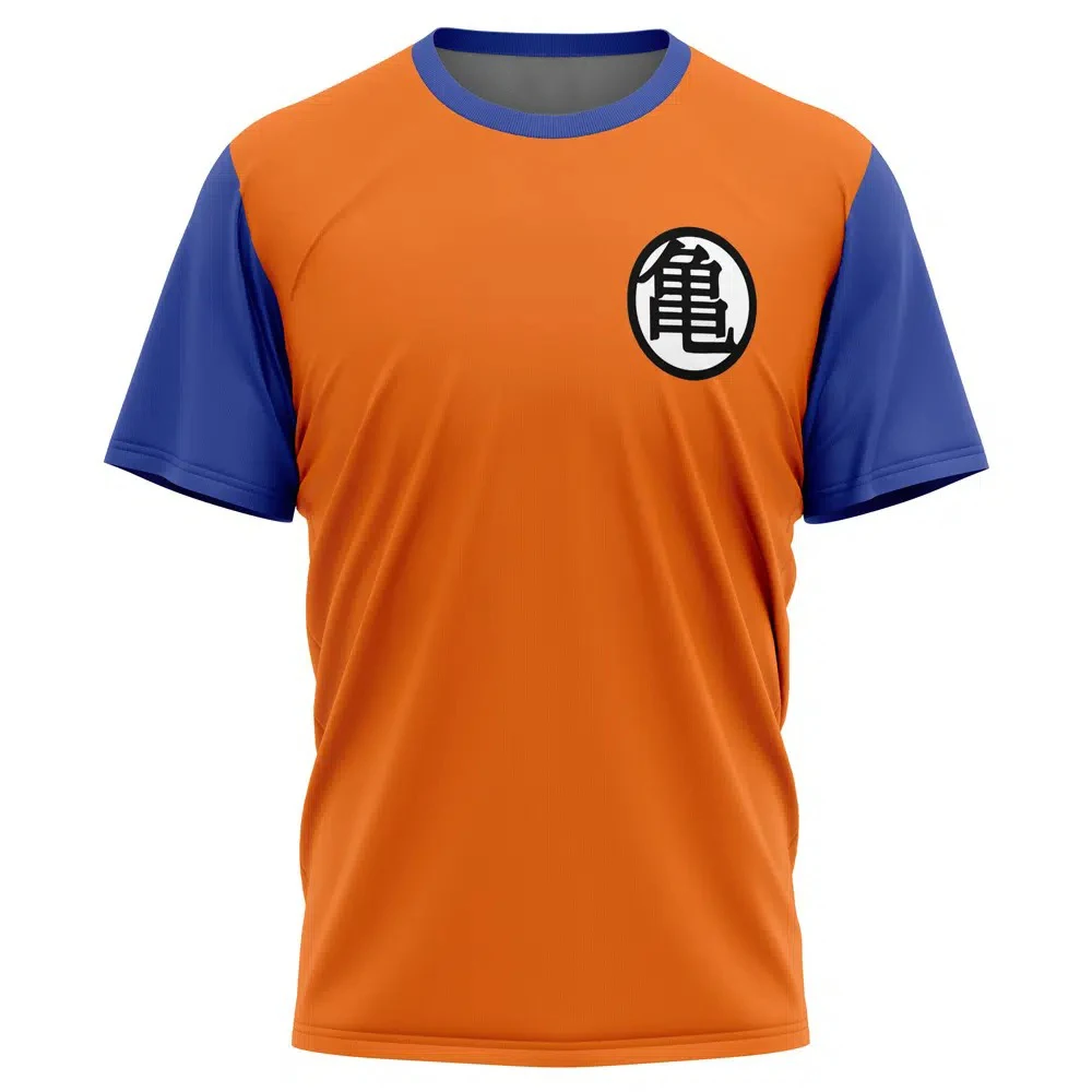 Bandai Master Roshi's Disciples Goku Krillin Trainingsuniform Cosplay Kostüm Dragon Ball T-Shirts Sommer Schnelltrocknend Bequem Groß