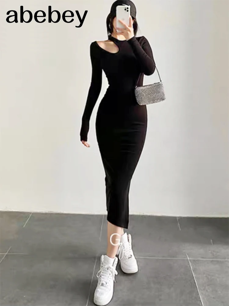 american eagle black maxi dress Julia Boutique Julia Boutique Sleeve Farmer Maid Knit Dress [24539 Long Sleeve Long Maxi Tight Plain Women's Black Pink Gray]