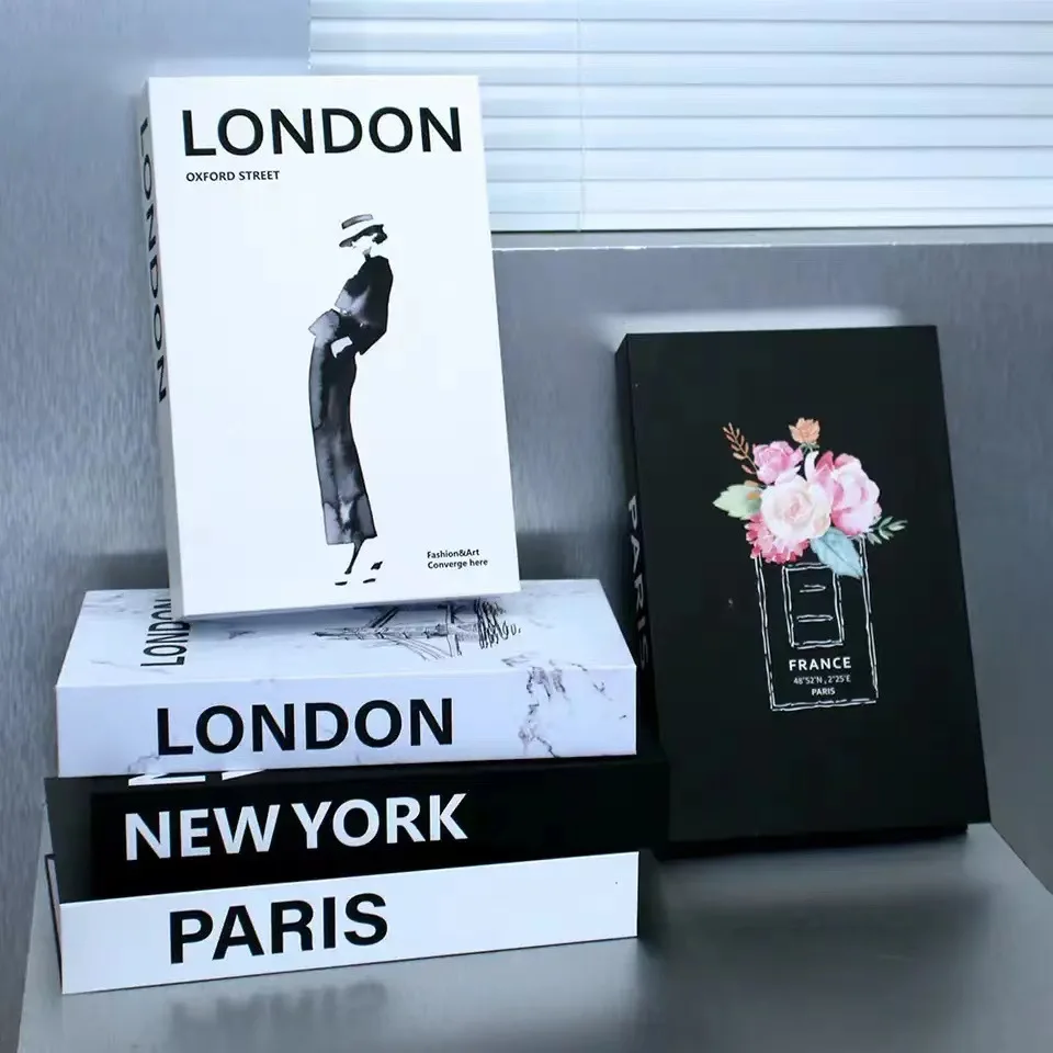 

Luxury home decor Fake book decoration Home living room decoration Coffee Table Ornament Photographic prop books
