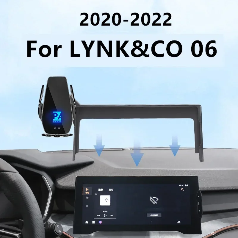 

For 2020-2022 LYNK & CO LYNK CO LYNKCO 06 Phone Holder with Screen Car Charger Wireless Inland Navigation Size 10.25 Inch