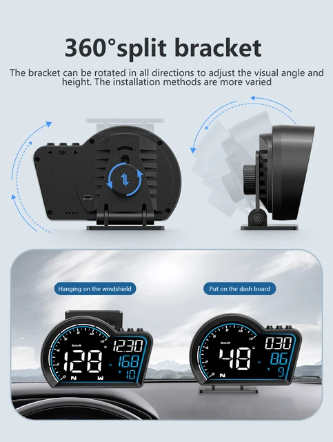 G16 GPS Head Up Display Car digital Speedometer Odometer