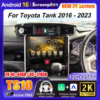 Autoradio Android 16 per Toyota Tank 2016-2023, Navigatore GPS, Unità Principale, Lettore Multimediale, Touchscreen 2K, DVD, HDR