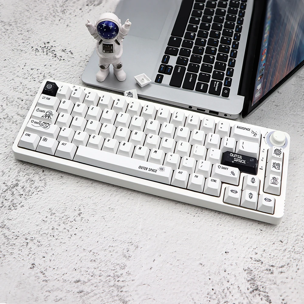 Teclados do Espaço Sideral para Teclado Mecânico para Jogos Pbt Dye Sublimation Keycap para Gk61 Gmmk Pro Iso Gmmk 61 64 68 108