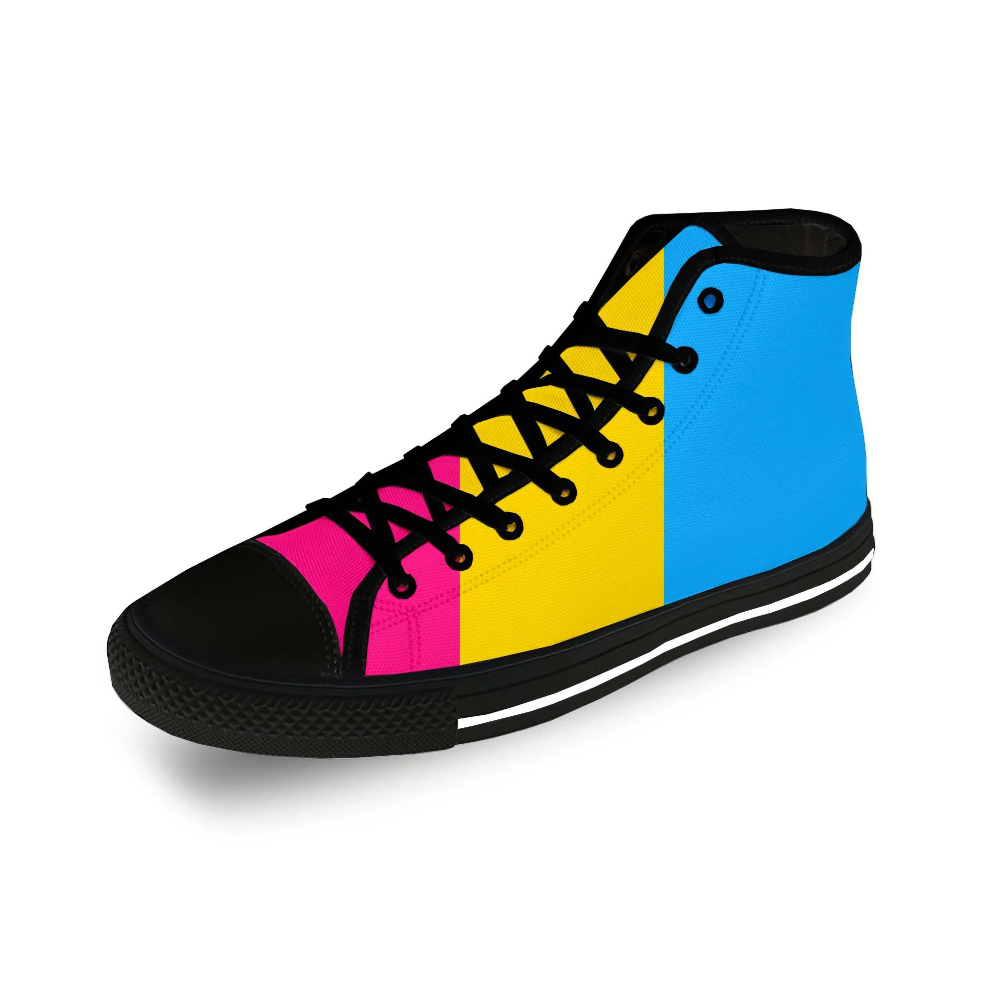 Pansexuality Gay pride flag Funny Casual Cloth Fashion 3D Print High Top Canvas Shoes Men Women Lightweight Breathable Sneakers mexico mexican flag patriotic pride fashion funny casual cloth shoes high top comfortable breathable 3d print men women sneakers