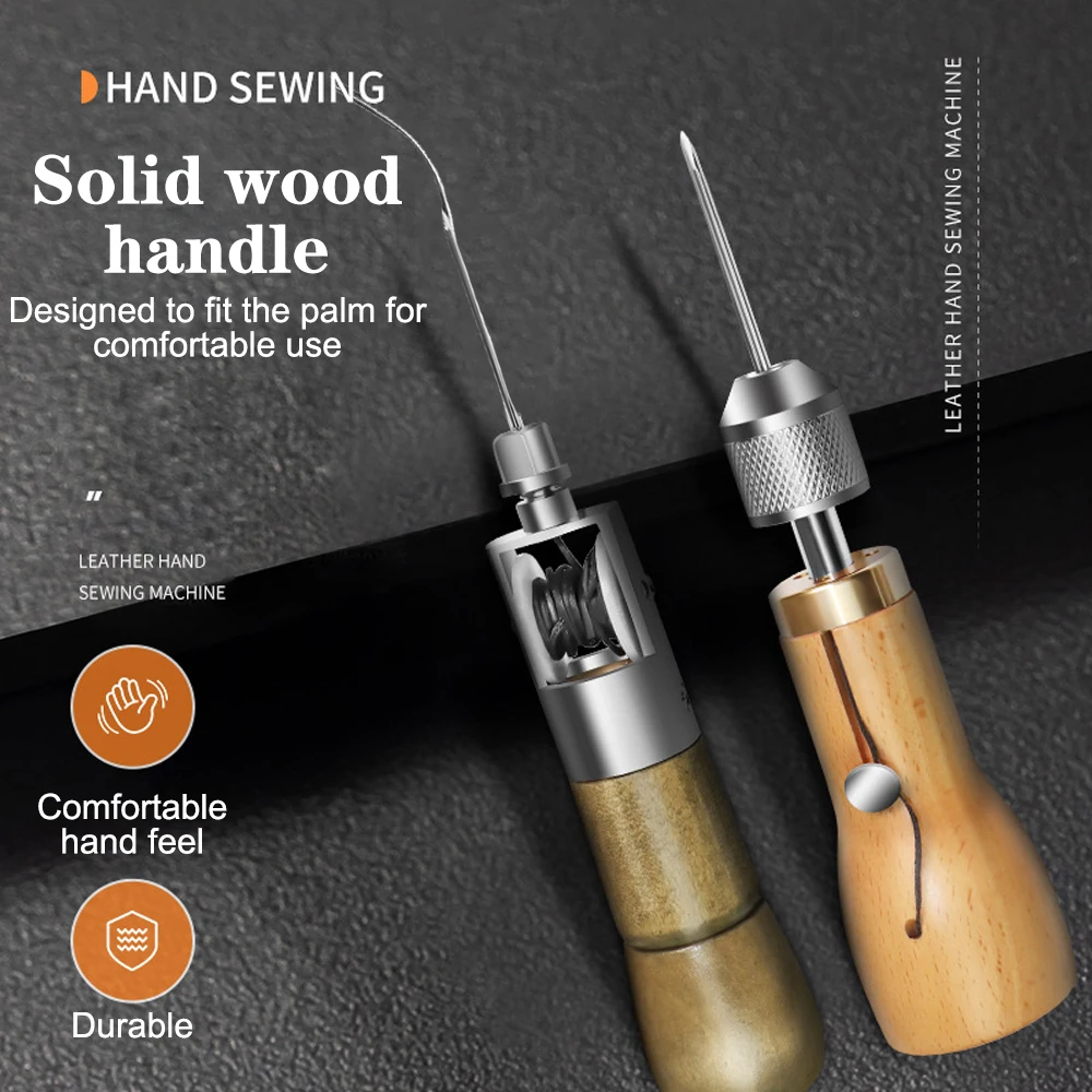 Stitching Belt Strips Waxed Thread Hand Sewing Tools Shoemaker Canvas Repair Leather Sewing Awl Kit DIY Leather Craft Edge leather sewing kit leather tool leather sewing awl set leathercraft tools leather tools leather sewing tool set