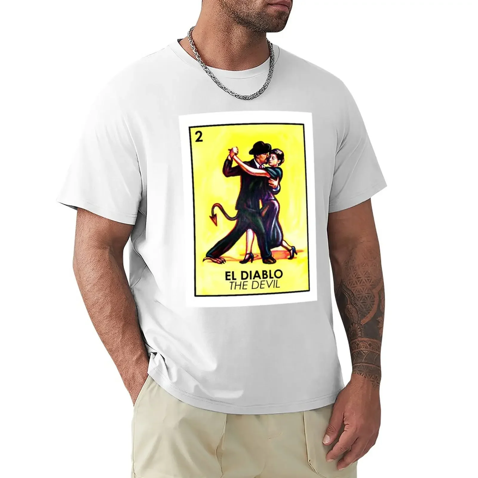 

El Diablo - The Devil - Loteria T-Shirt oversized Aesthetic clothing big and tall t shirts for men