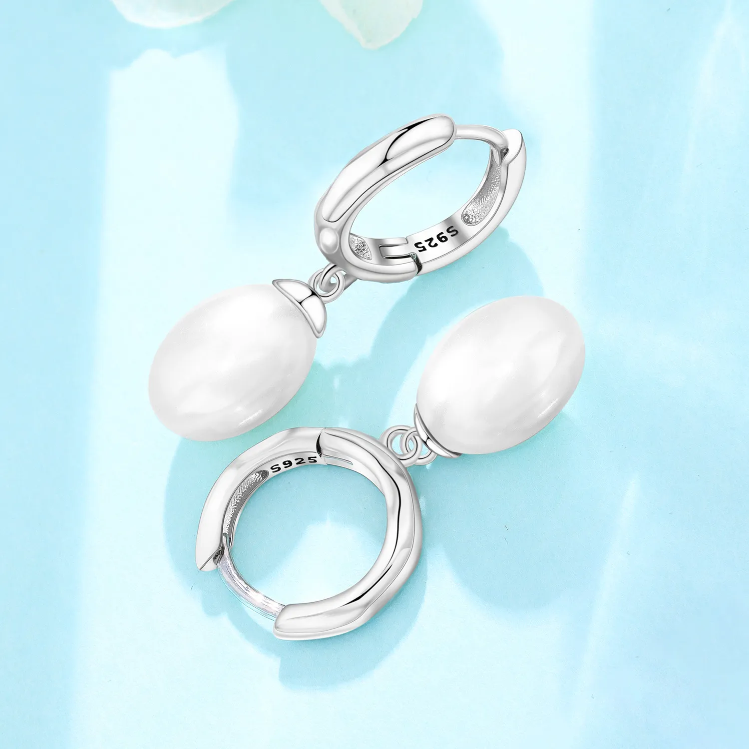 925 Sterling Silver Simple Pearl Earrings Jewelry Hoop Earrings Zircon Stud Earrings For Women Jewelry Fine Birthday Party Gifts
