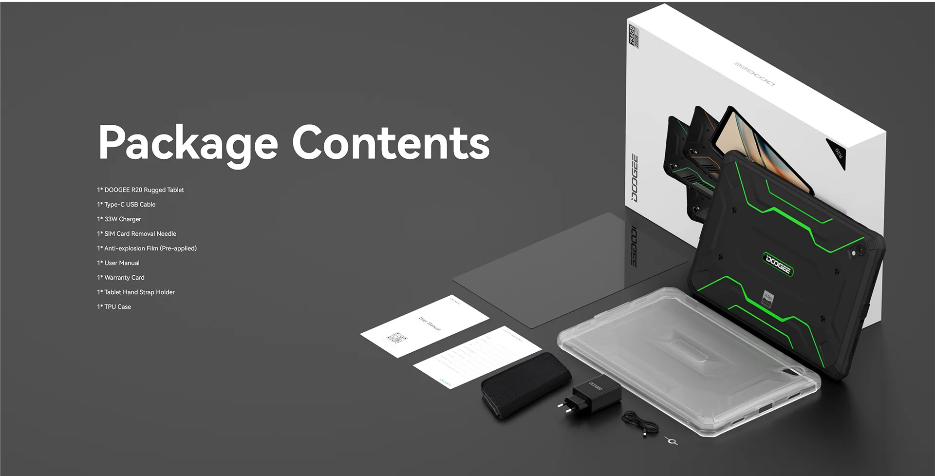 頑丈なタブレットDOOGEE-R20インチ,Android 13,スマートフォン,2k