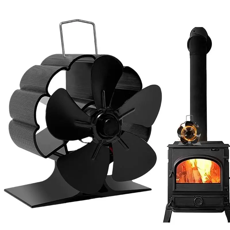 

Fireplace Fan Eco Silent Circulation Heat Powered Fan Quiet Operation Circulating Warm Air Wood Stove Fan For Pellet Burner