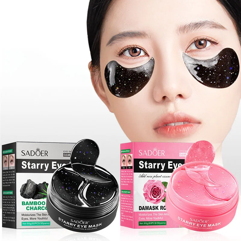 120pcs Starry Collagen Eye Mask Anti Dark Circles Under Eyes Moisturizing Anti Wrinkle Eye Patches Eyes Skin Care Products 24k gold collagen under eye mask