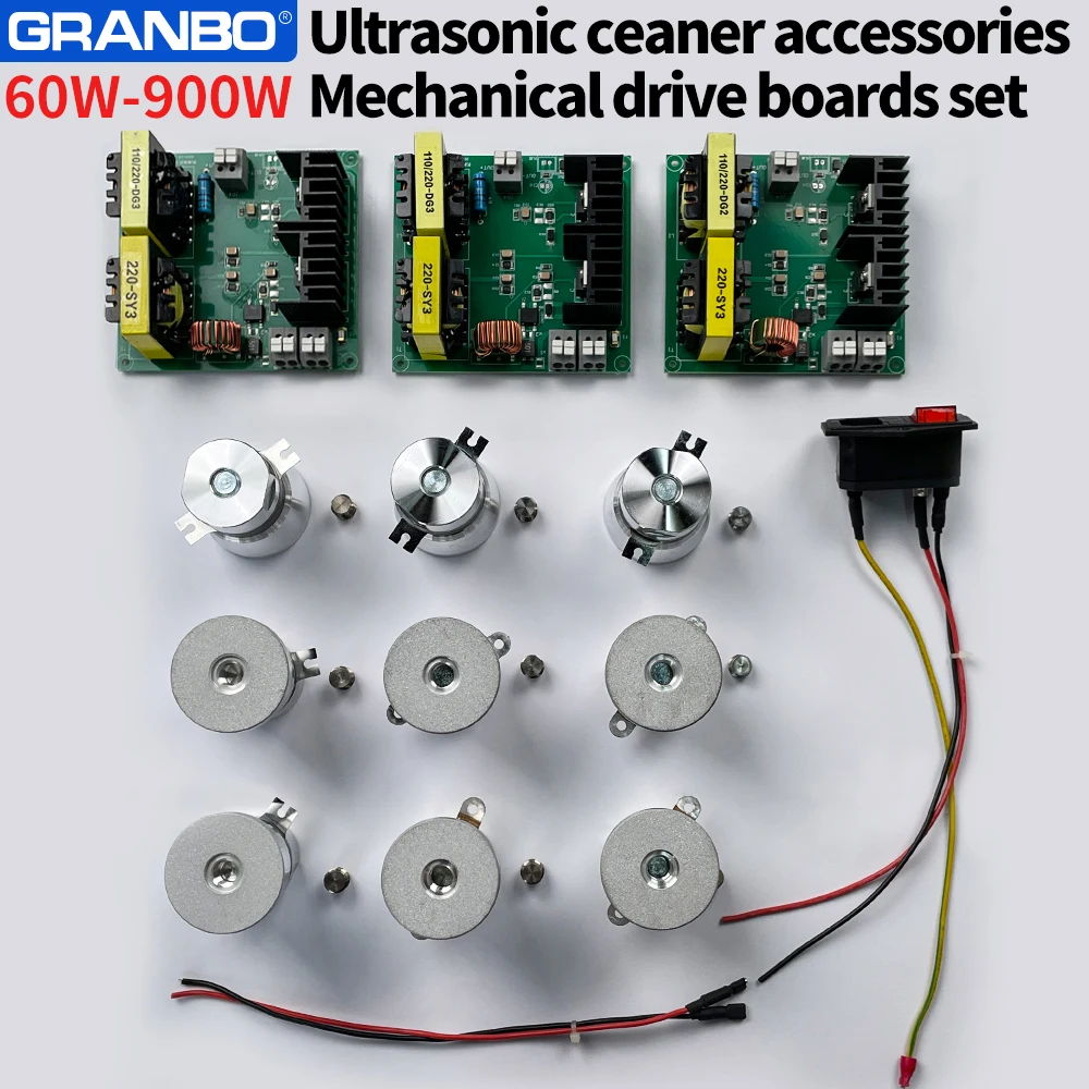 Granbo DIY 초음파 청소 키트 기계식 드라이브 보드 세트, 변환기 액세서리, 60  900W, 40KHz