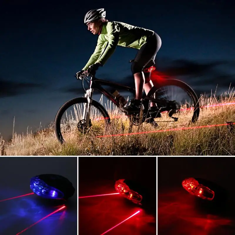 

Laser Taillight 5 LED Waterproof Cycling Light Safety Warning Light Tail Light Фонарь Велосипедный