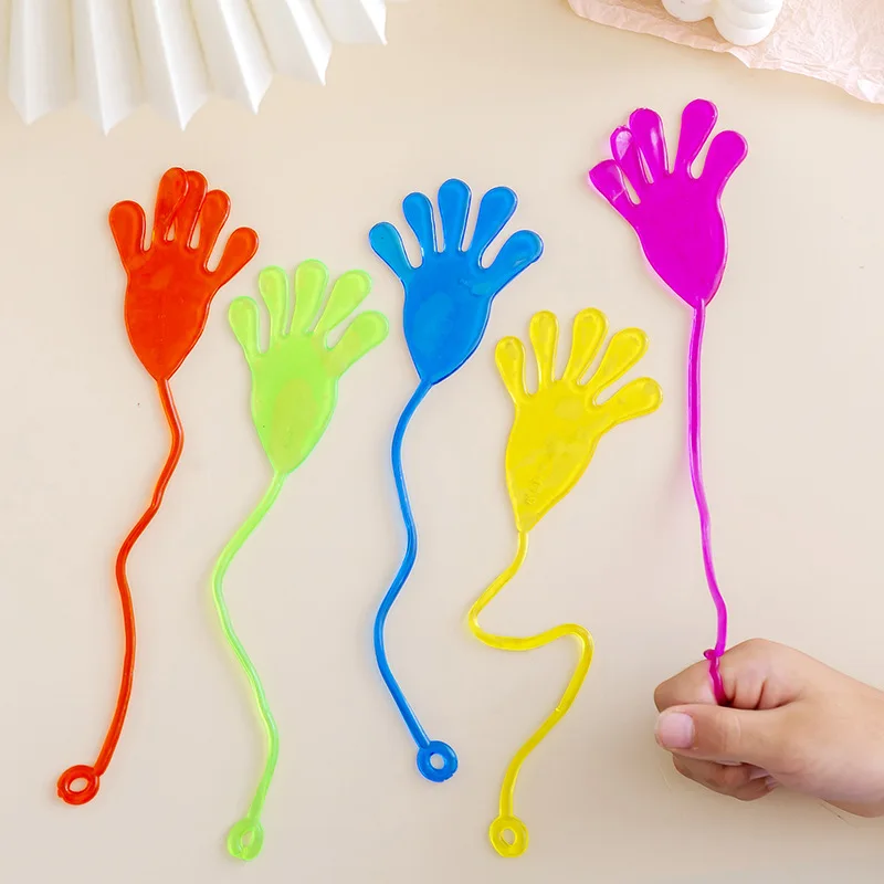 50Pcs Kids Funny Sticky Hands Toys for Children Party Favors Boys Girls Pinata Fillers Baby Shower Gift Bag Carnival Prizes 5 pcs kids stretchy sticky toy set hands palm climb men sticky funny toy children party favors pranks toys gift