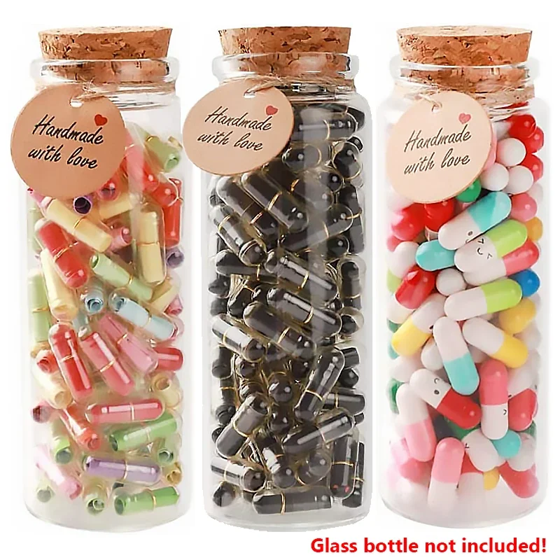 Message Capsule Bottle 500/100Pcs For Party Valentine Gift surprise capsule egg toy festival decorations