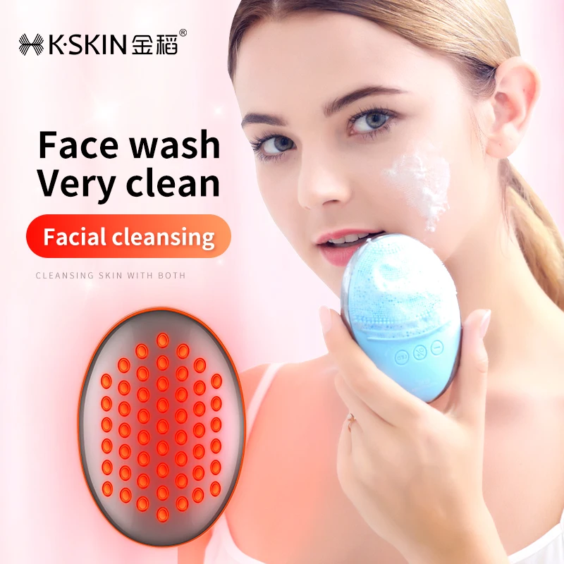 Beauty Tool Manual Face Wash Cleansing Facial Silicone Brush C0362 Pink Sale Soft Blue Set OEM Key Pcs Color Package Face Brush manual retractable awning 350x250 cm blue and white