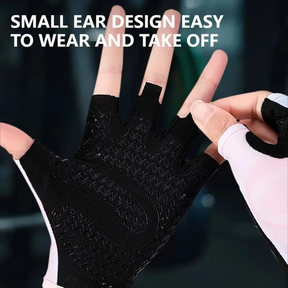 새로운 내마모성 스포츠 장갑 두꺼운 미끄럼 방지 반 손가락 장갑 훈련 운동 피트니스 장갑 남성 여성