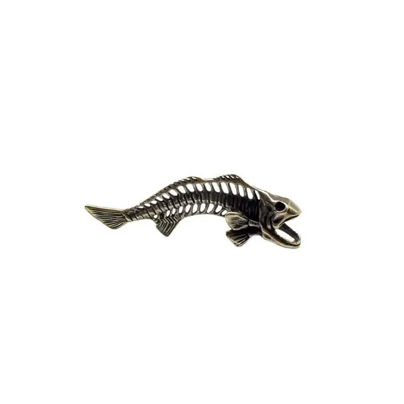 DIY Paracord Car Key Chain Pendant Rope Accessories Keyring Hanging Vintage Brass Fish Bone paracord rope,braided paracord,paracord keychain,paracord accessories,paracord lanyard pendants