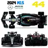 New Bburago 1:43 2024 Mercedes-Amg Petronas W15 F1 #63 George Russell #44 Lewis Hamilton Formula 1 With Helmet Toy Model Gift 5
