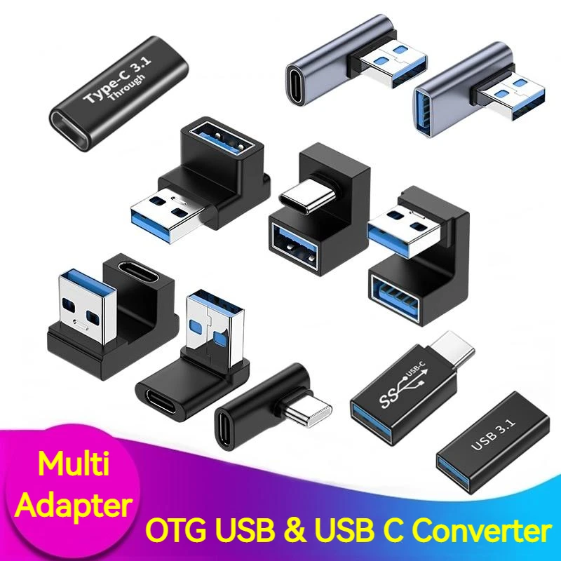 Adaptador USB 3,0 Tipo C A macho A conector hembra Tipo C, convertidor OTG Tipo c, Adaptador de transferencia de datos de carga USB Tipo C image_0