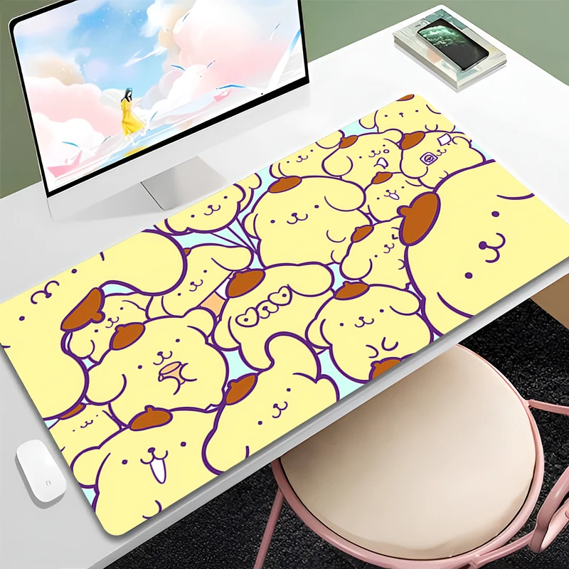 

Miniso Sanrio Pompompurin Cute MousePads Large Gaming Laptop Mouse Pad PC Accessories Gamer Table Mat xxl Mousepad Office Carpet