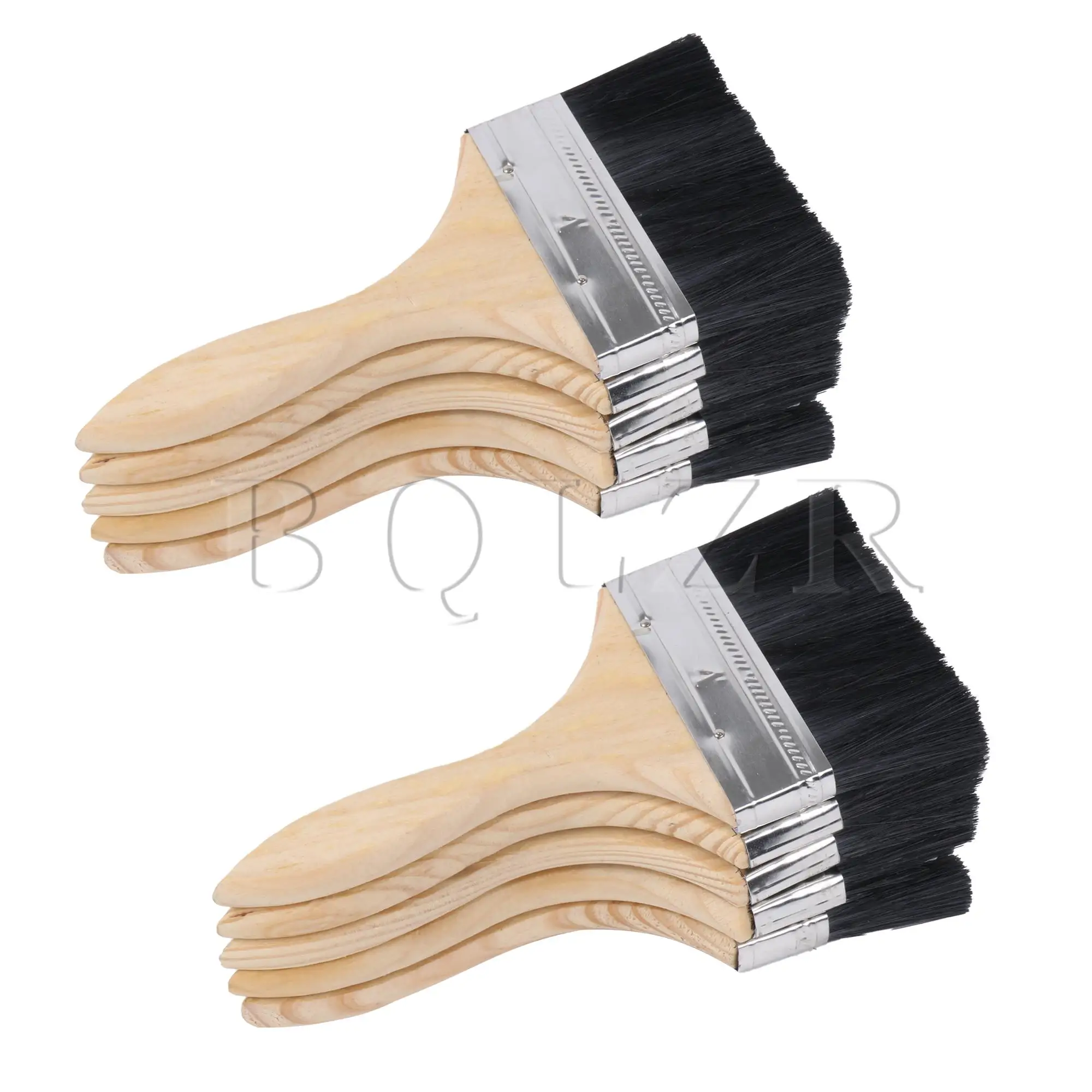 

BQLZR 10Pcs Wooden Handle Paint Brushes for Artist Wall Painting Tools 4 Inch