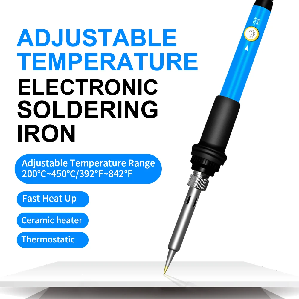 Adjustable Temperature Electric Soldering Iron 220V 110V 60W Welding Tool hot selling electric Heater Repair Pencil Tips Repair