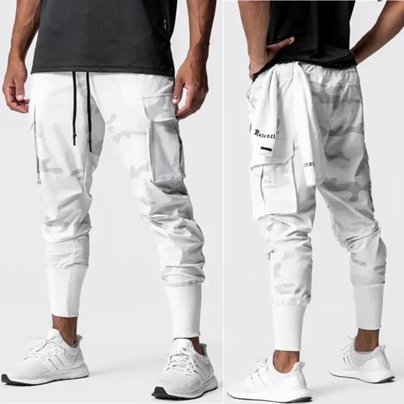 Spring Men's Casual Lightweight Woven Fitness Sports Long Pants Loose Fit Trousers Leggings for Skateboarding