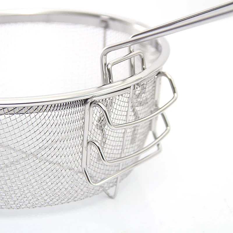 Stainless Steel Fry Basket French Fries Basket With Handle Deep Fryer Strainer Blanching Basket Deep Fryer Skimmer For Kitchen Stainless Steel Fry Basket