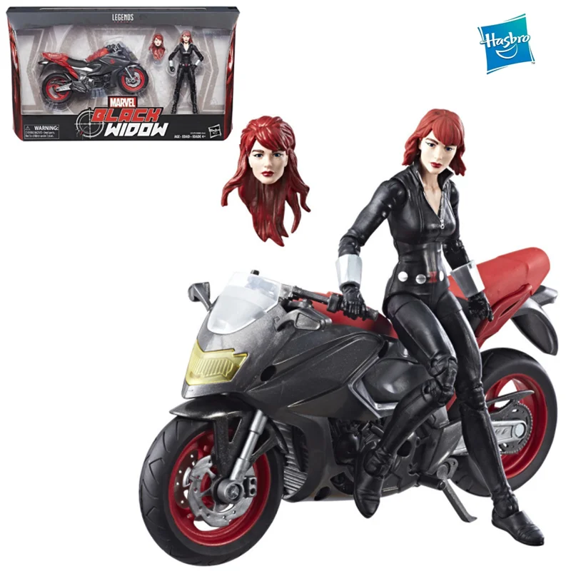 

Original Hasbro Marvel Legends Avengers The Black Widow Figure and Motorcycle Action Figure 6 Inch Scale Collectible Model Toy
