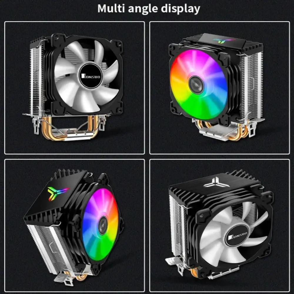RGB 다채로운 조명 효과 CPU 쿨러, 2 히트 파이프 타워 CPU 쿨러, 인텔 1151 AMD AM4 용 냉각 선풍기, CR1200, CR1200E