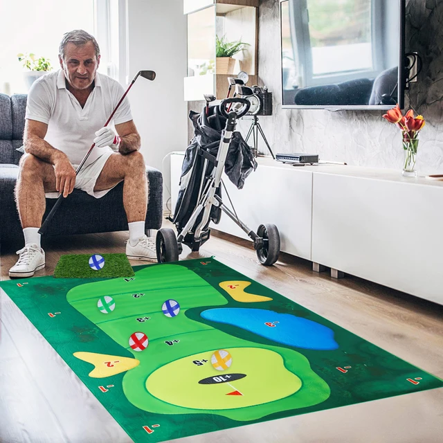 Golf Chipping Game, 6x4 Ft Upgrade Felt Fabric Giant Size Target Chipping  Golf Game Mats, Golf Practice Equipment Golf Gifts Games for Indoor Outdoor