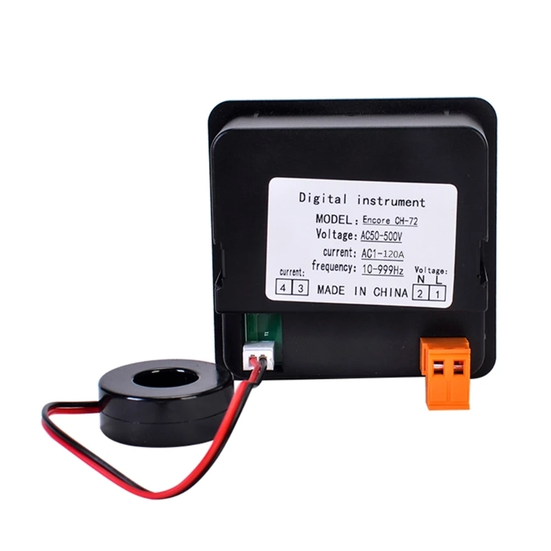 

Upgraded Digital Voltmeter Ammeter Panel Frequency Tester AC50-500V 1-120A Red-Digits Display Easy Drop Shipping